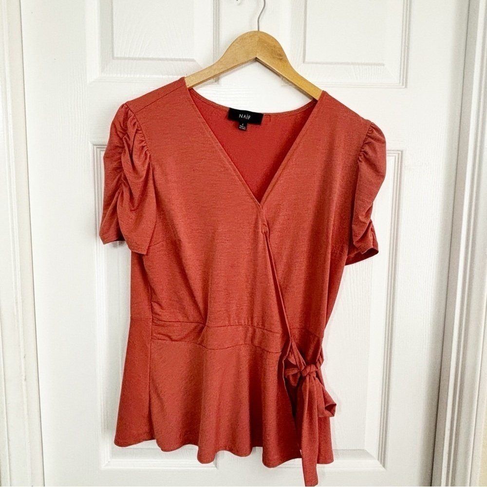 Naïf Dusty red Wrap blouse‎ Size Large